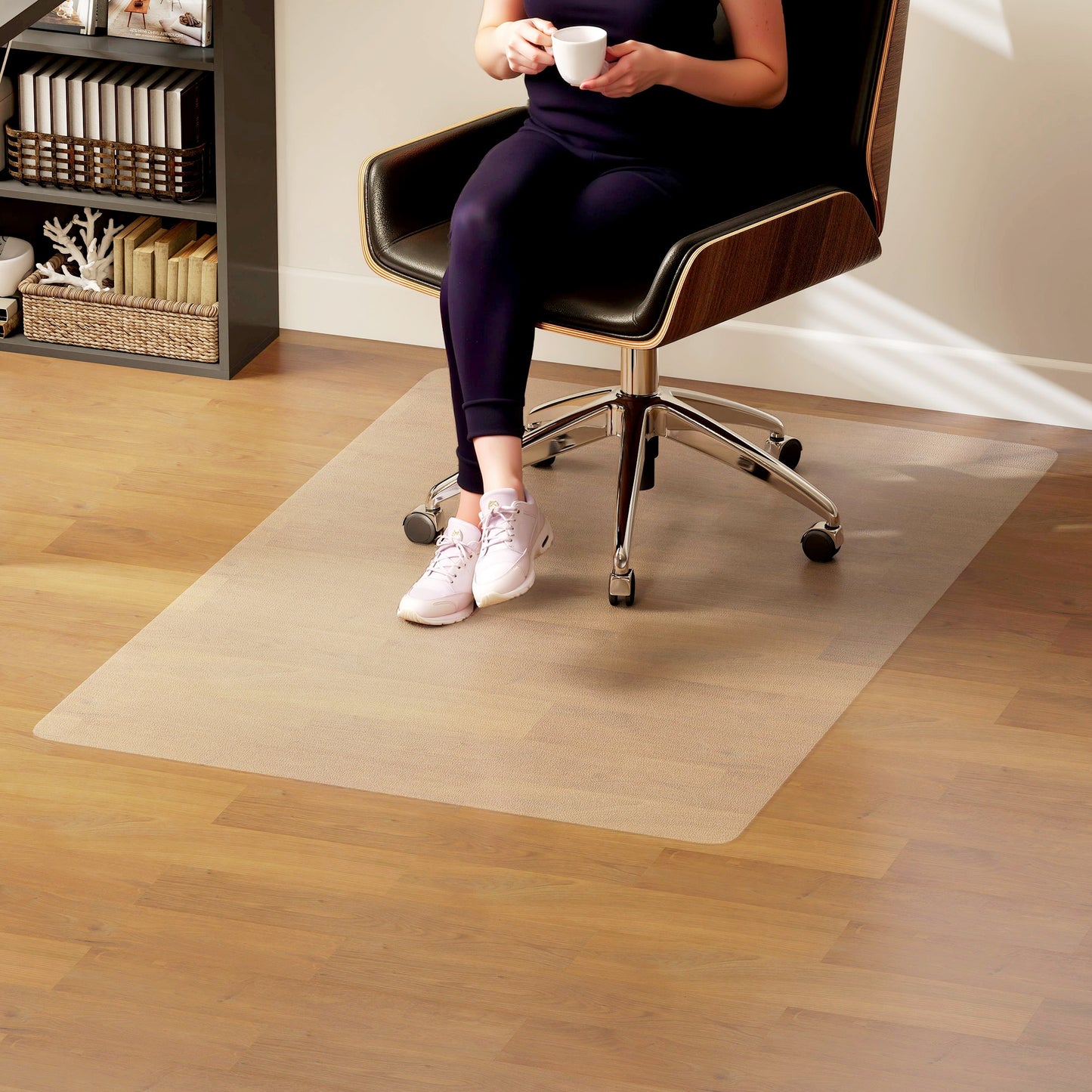 Office Chair Floor Protector, Non-Slip, 100x150 cm, Clear