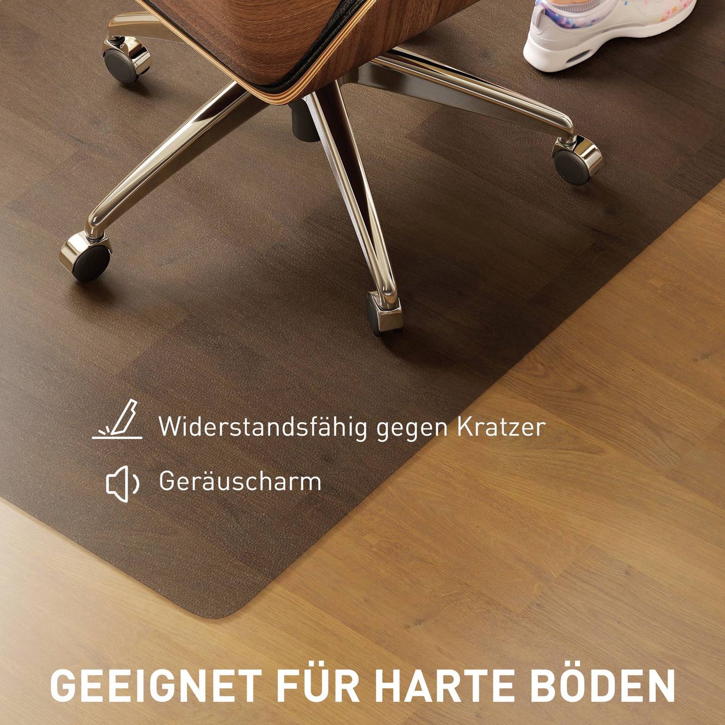 Office Chair Floor Protector, Non-Slip, 90x120cm, Clear