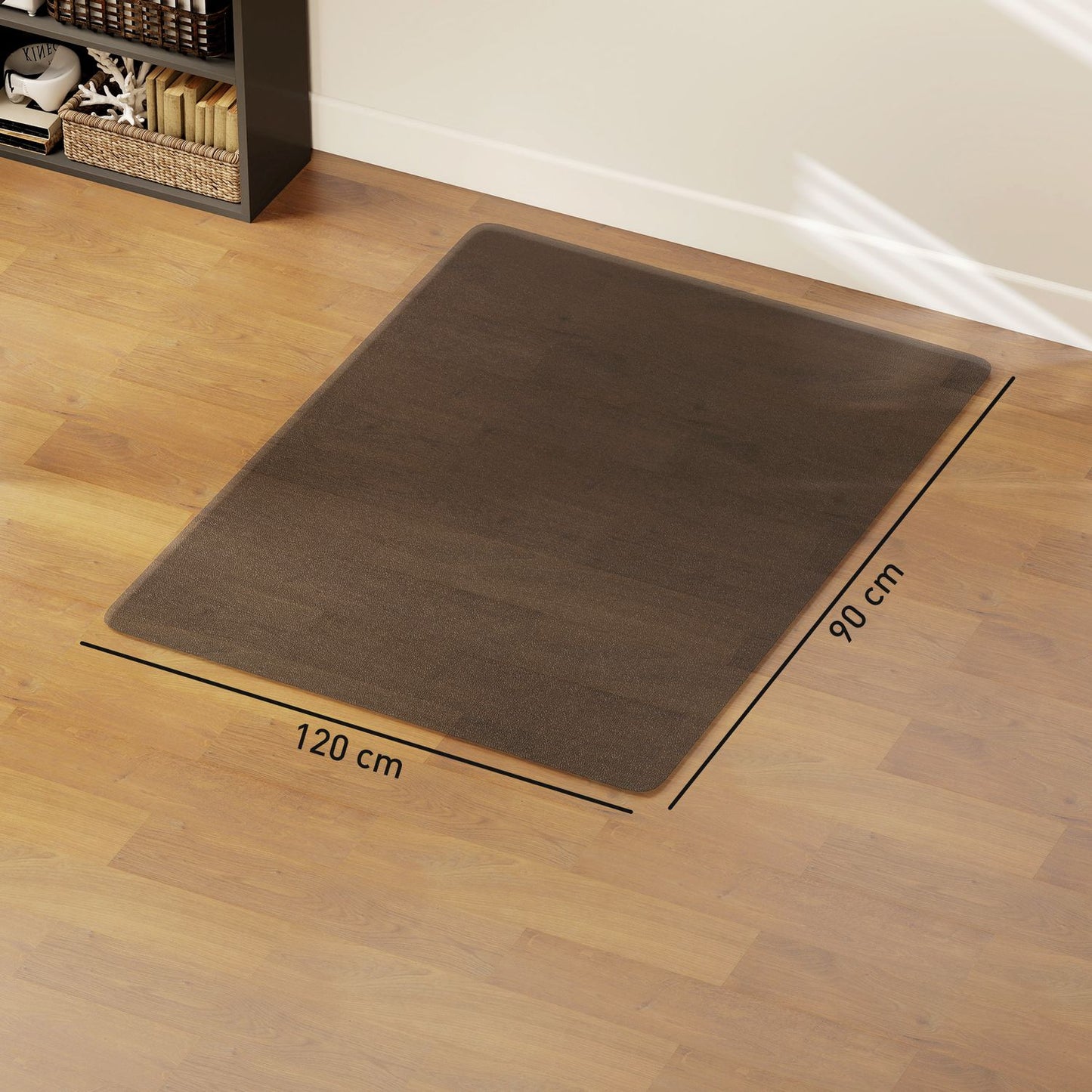 Office Chair Floor Protector, Non-Slip, 90x120cm, Clear