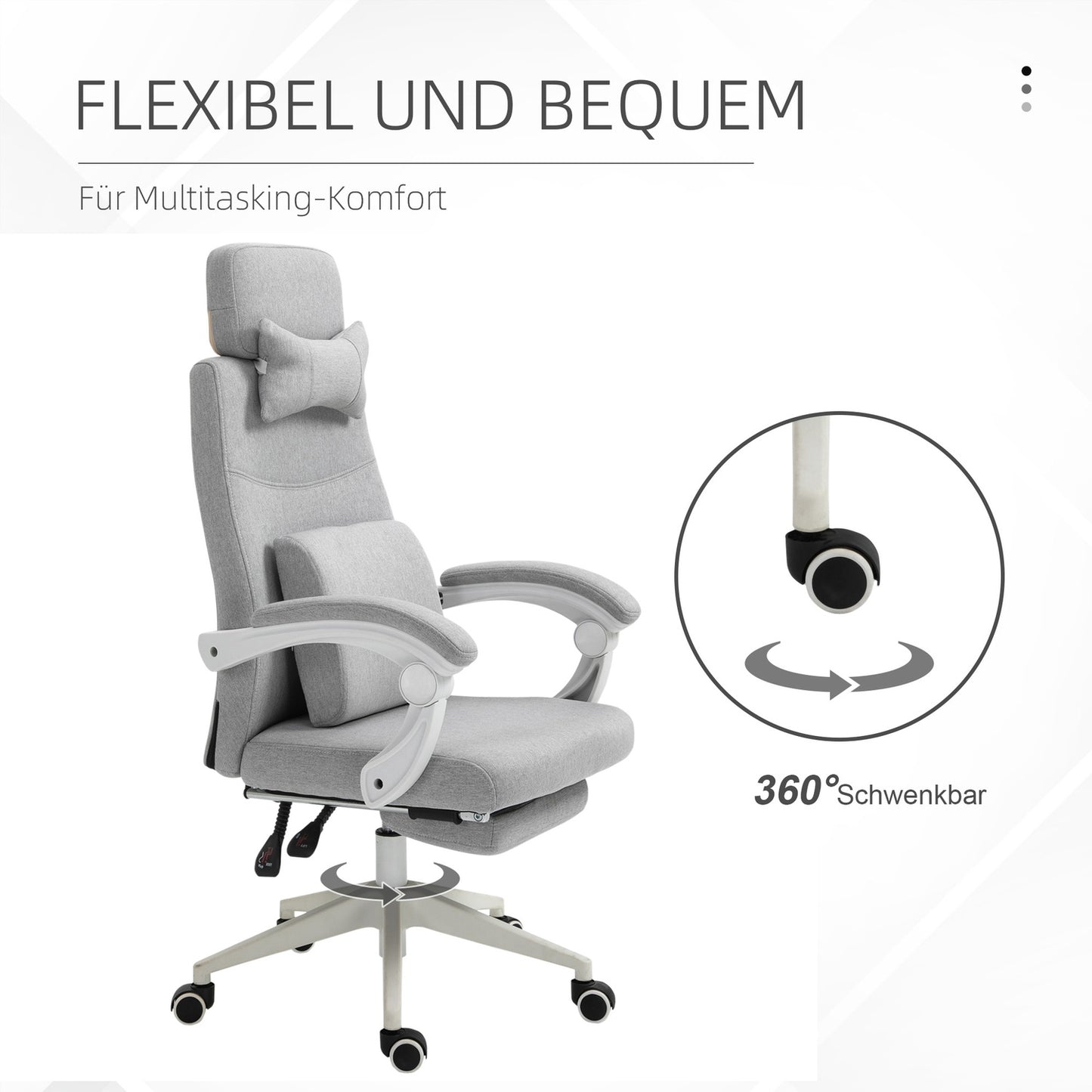 Ergonomic gaming office chair, wheels and adjustable height