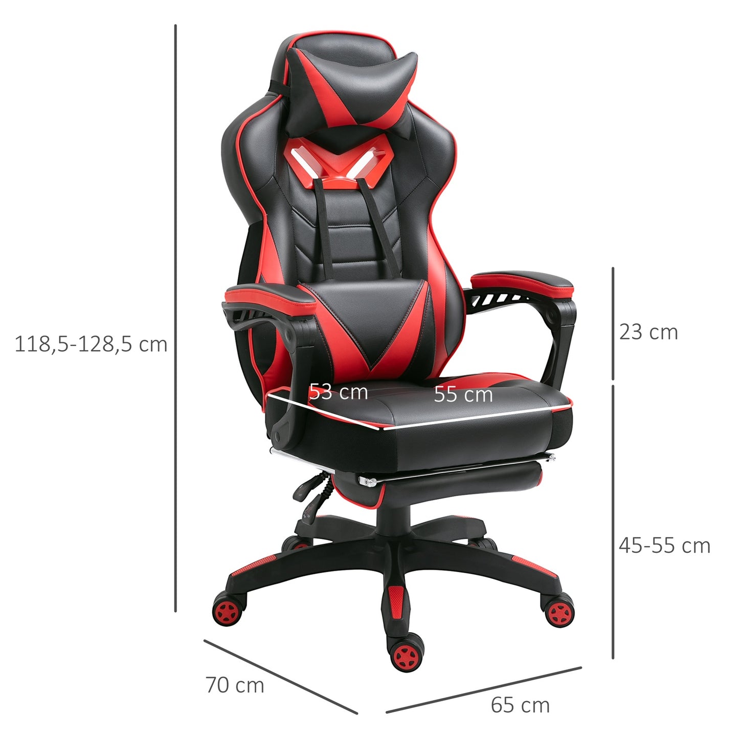 Gaming Office chair with massage - adjustable, artificial leather