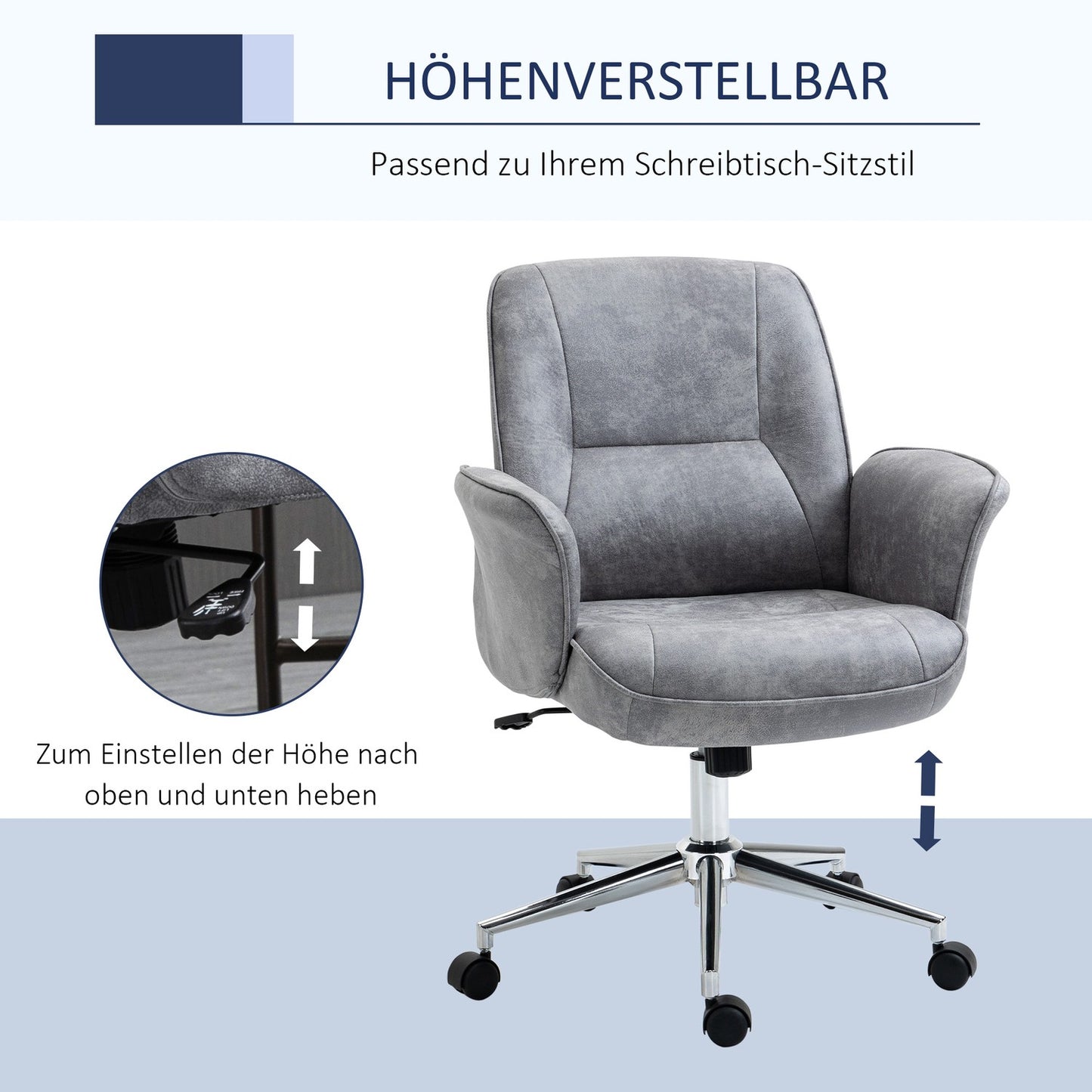 Ergonomic office chair - 360° rotatable, adjustable height