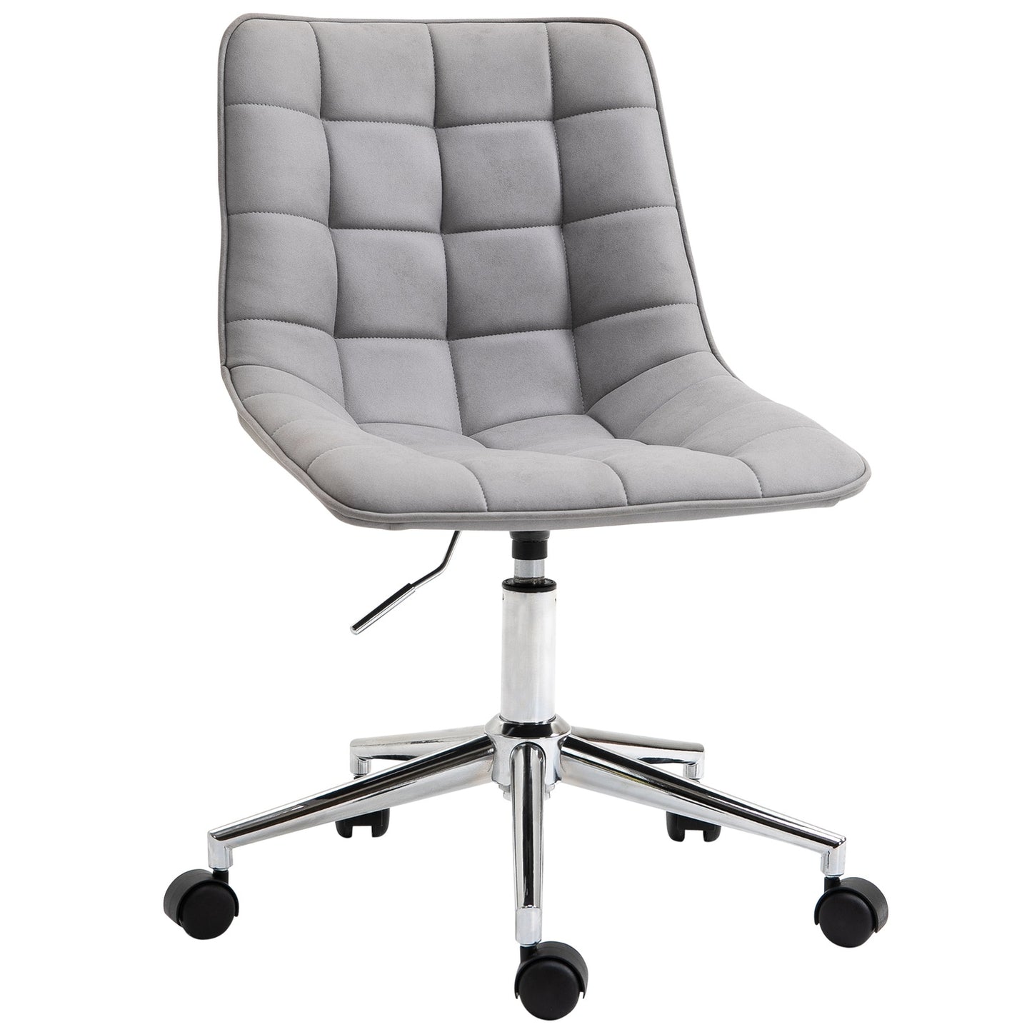 Office chair, 360° rotatable, microfibre, light grey, 60x60x90 cm