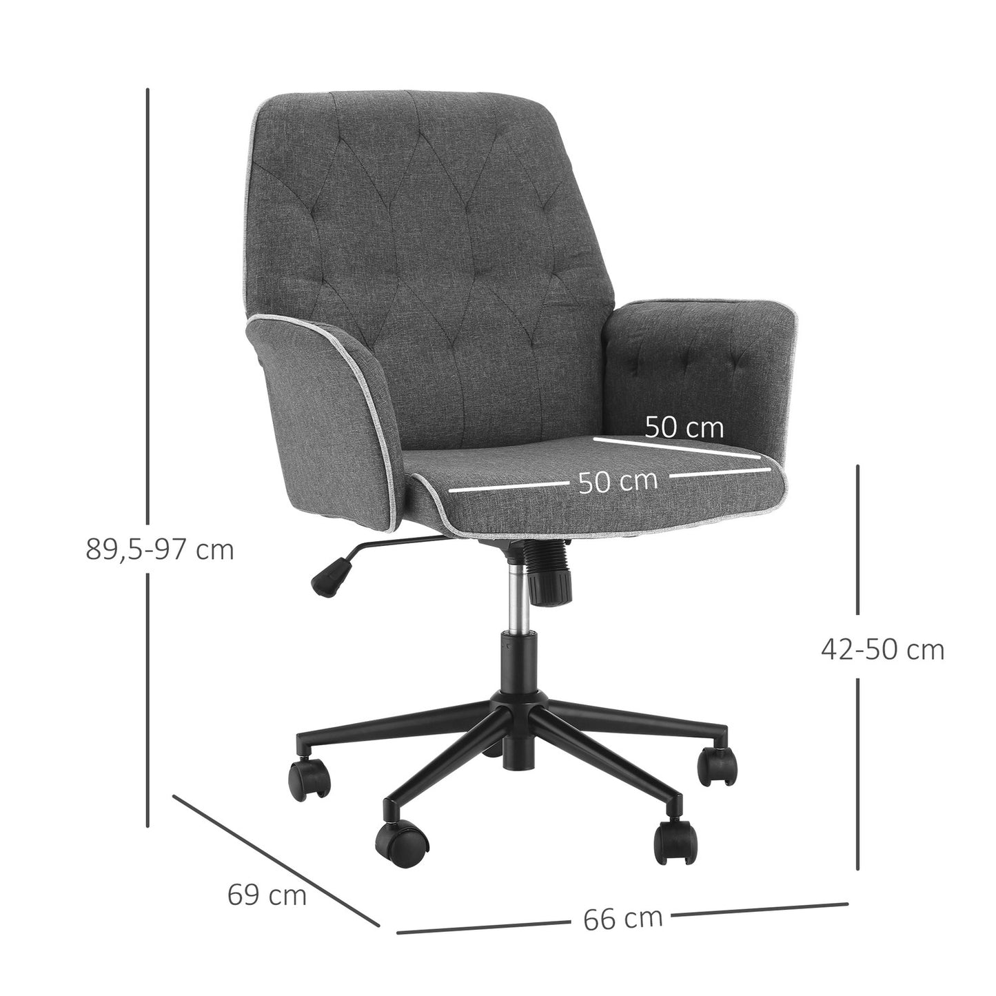 Ergonomic office chair, height adjustable, swivel function