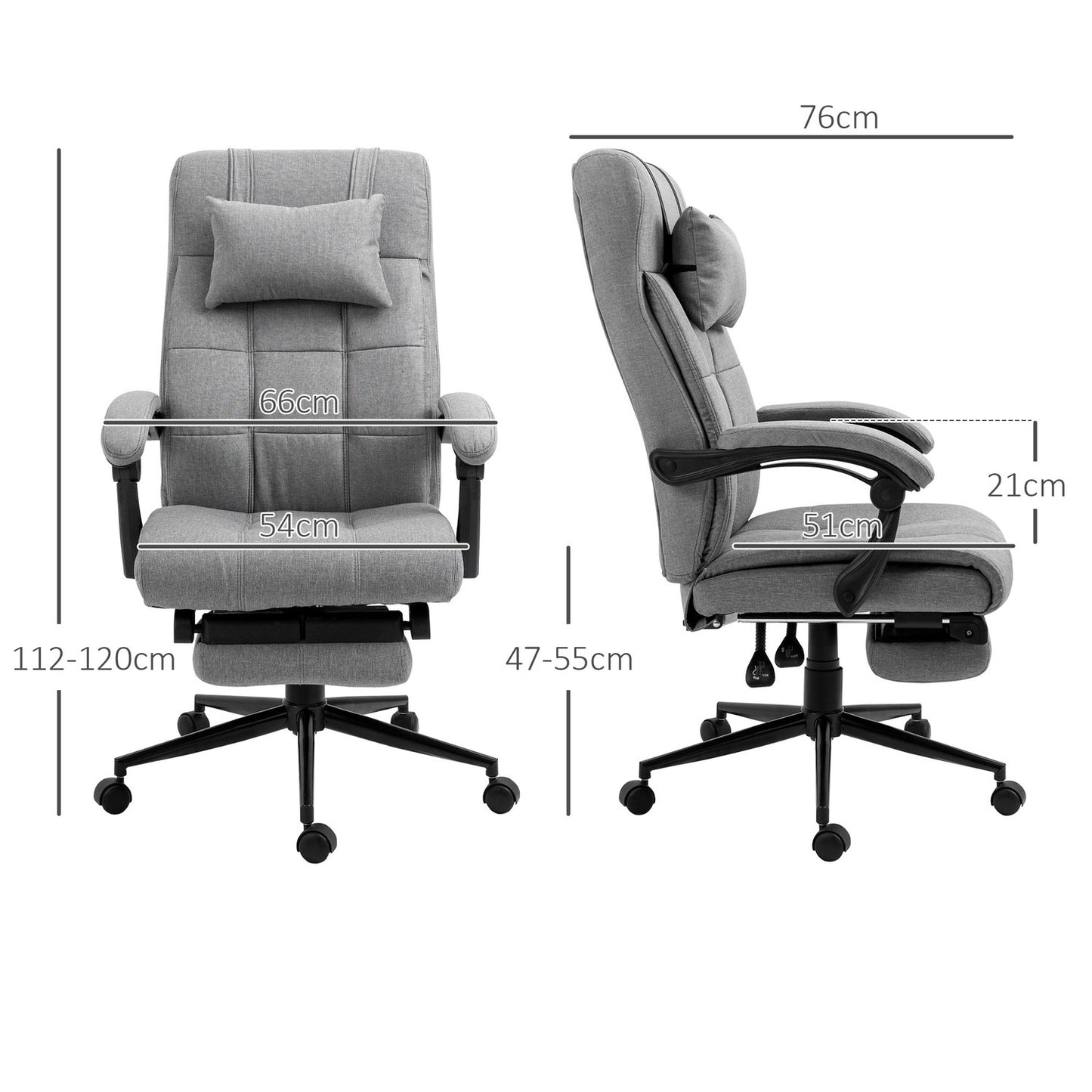 Office chair with cushion armrest, adjustable and rotatable