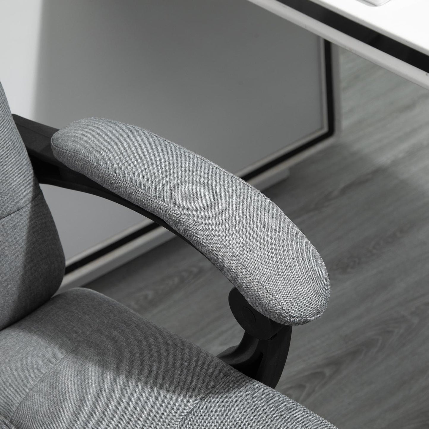 Office chair with cushion armrest, adjustable and rotatable