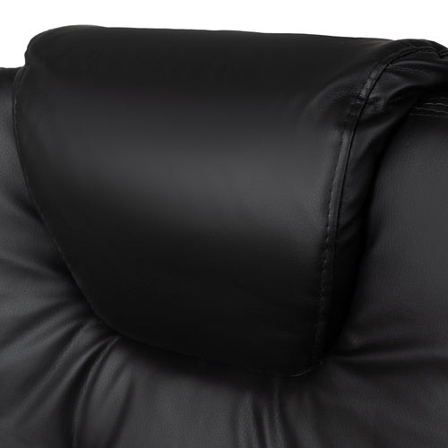 Office Chair with Footrest, Black, Adjustable Height