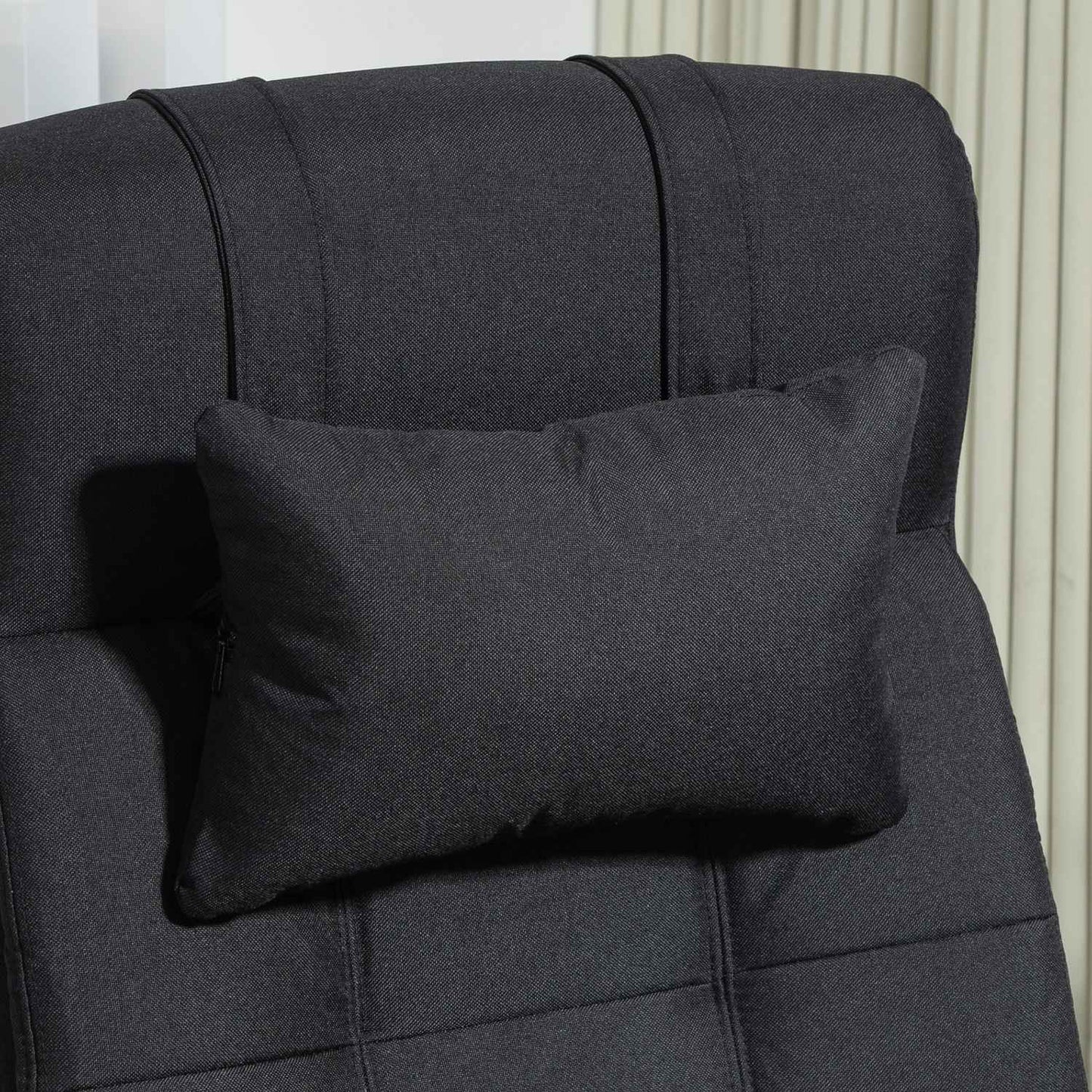 Office Chair with Footrest, Ergonomic Swivel Chair, Black
