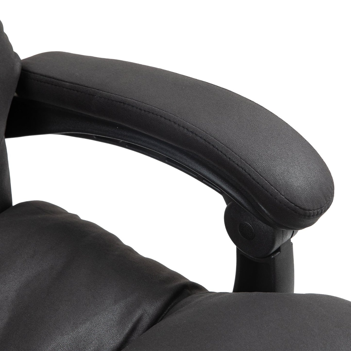 Office Chair with Massage, Heat, Recline, Black, 65x72x109-117cm