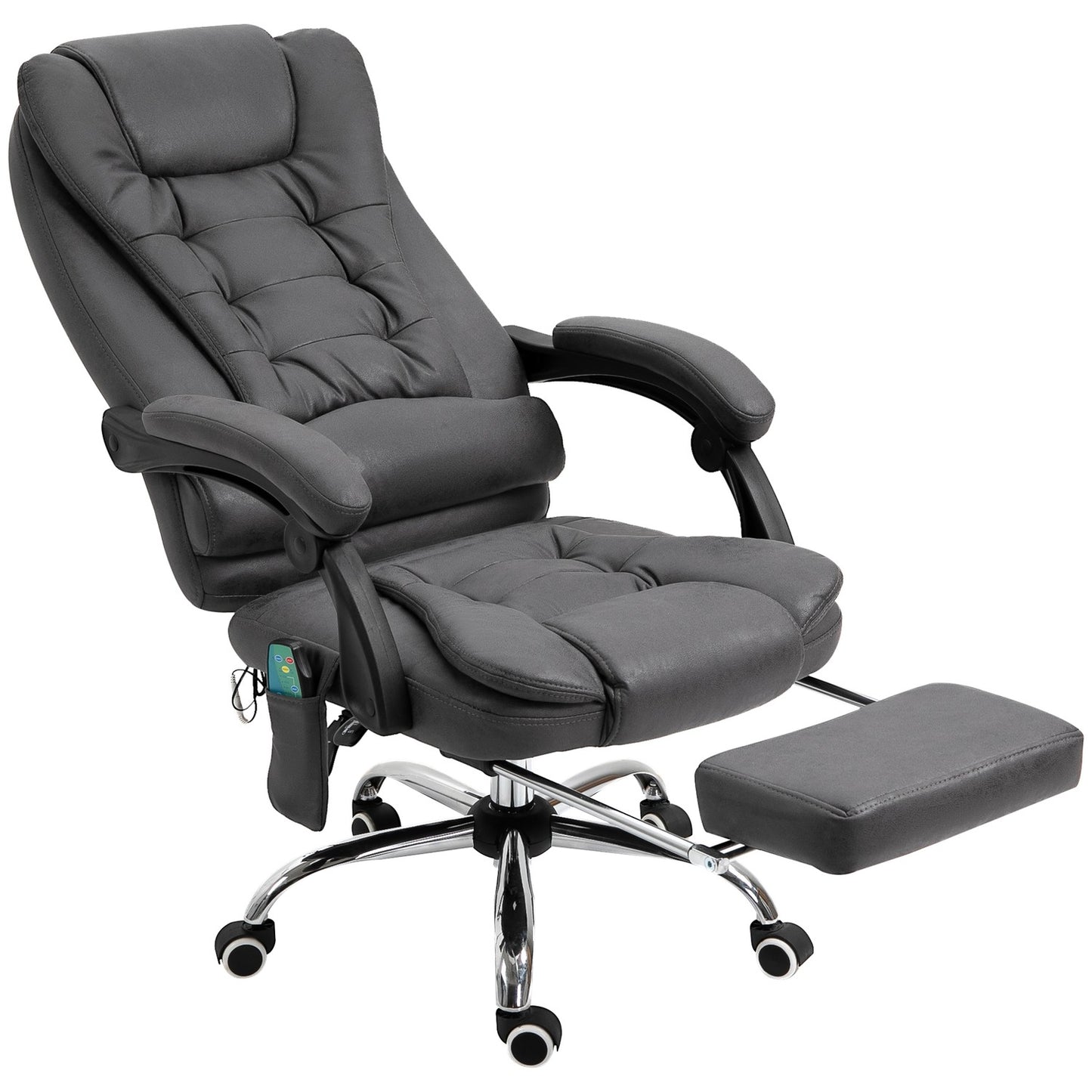 Ergonomic office chair with massage, heating & footrest