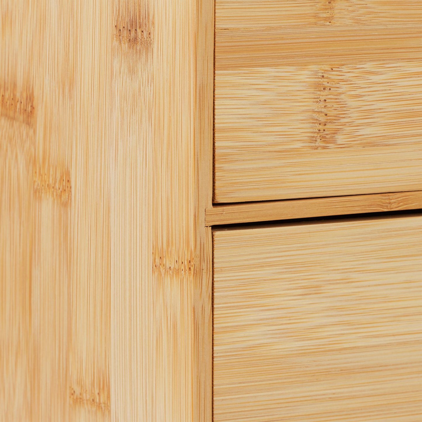 Office Desk Organiser, Bamboo, 2 Drawers