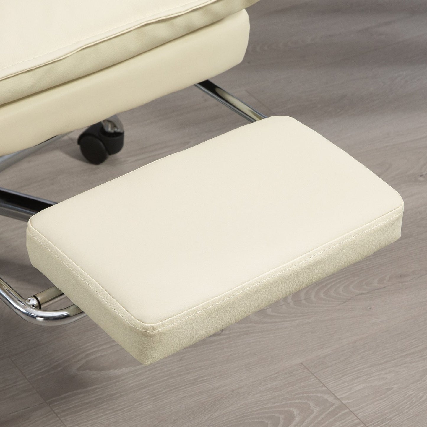 Ergonomic office chair, height adjustable, 155° tilt, beige