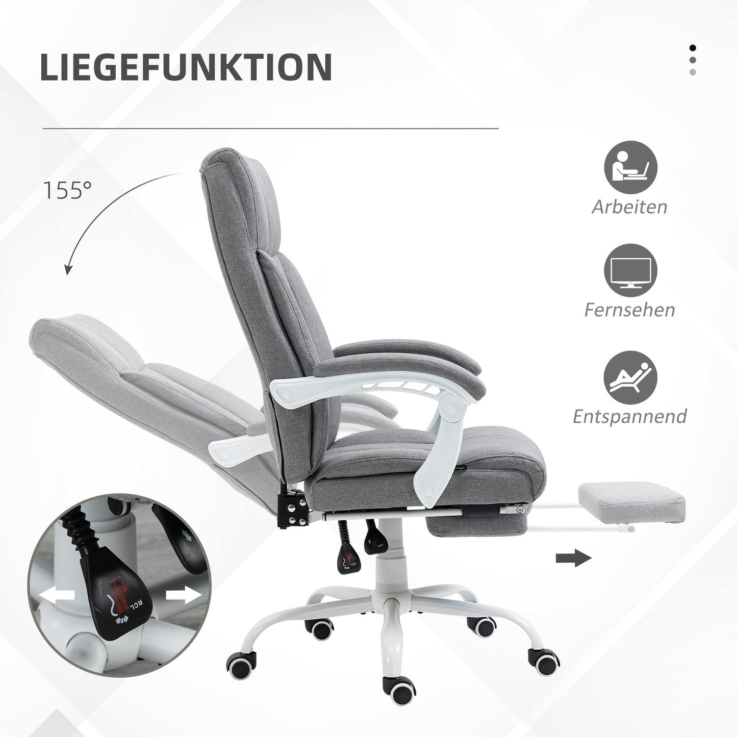 Ergonomic office chair with adjustable tilt and height