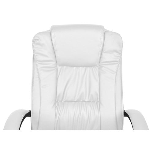 Office chair, eco-leather - white, Malatec 23240