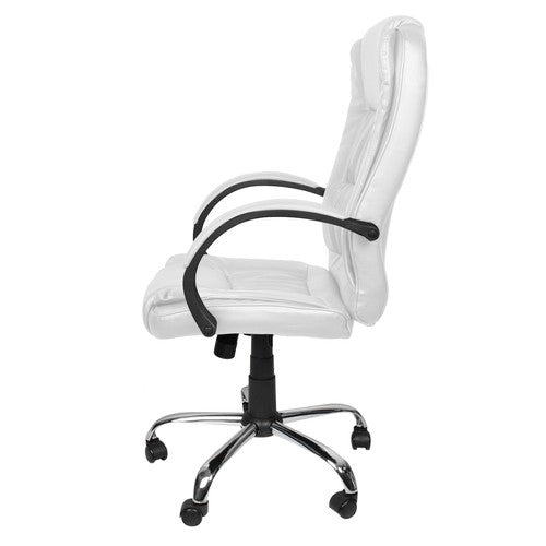 Office chair, eco-leather - white, Malatec 23240