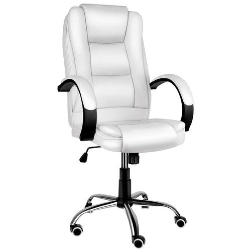 Office chair, eco-leather - white, Malatec 23240