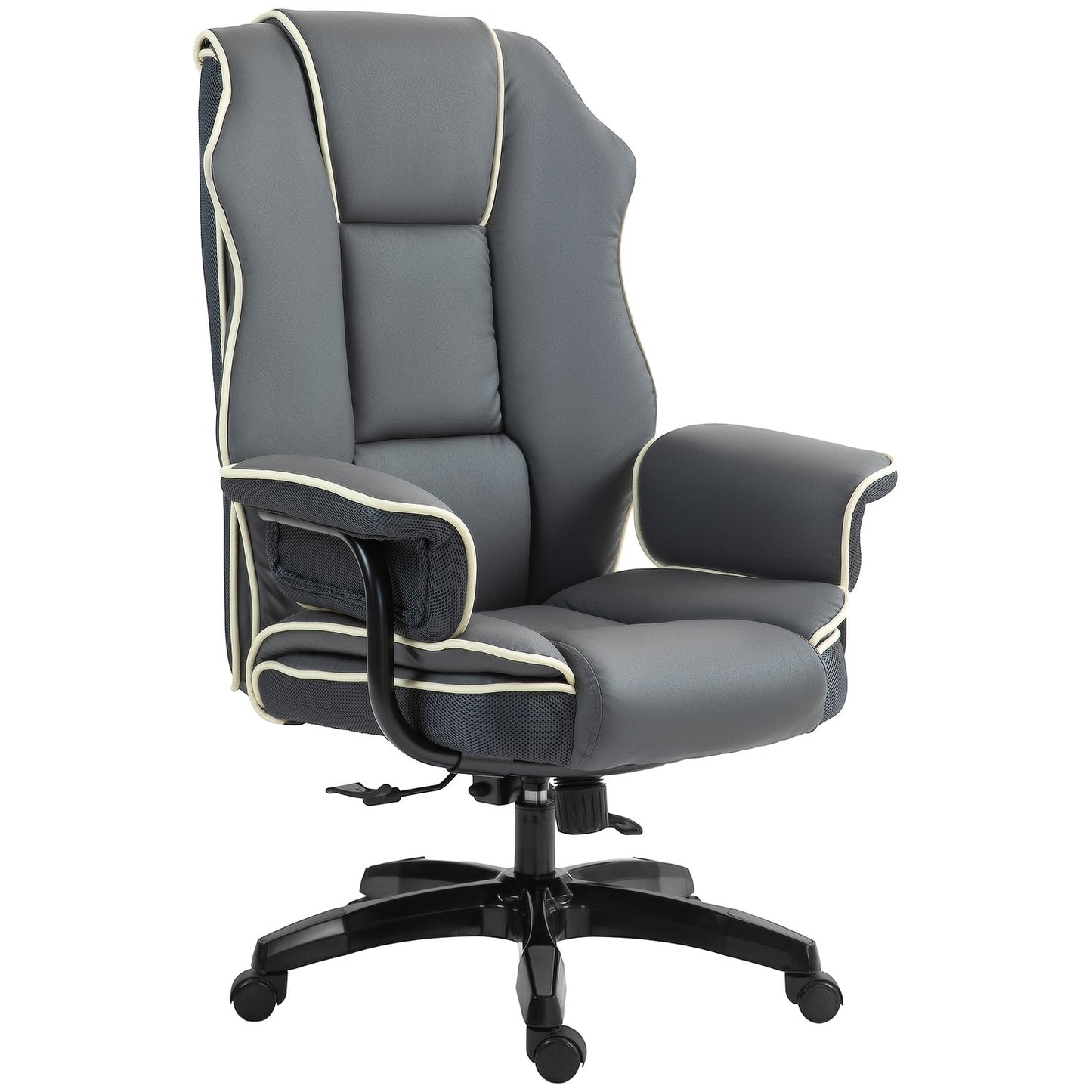 Ergonomic reclining office chair, artificial leather, adjustable