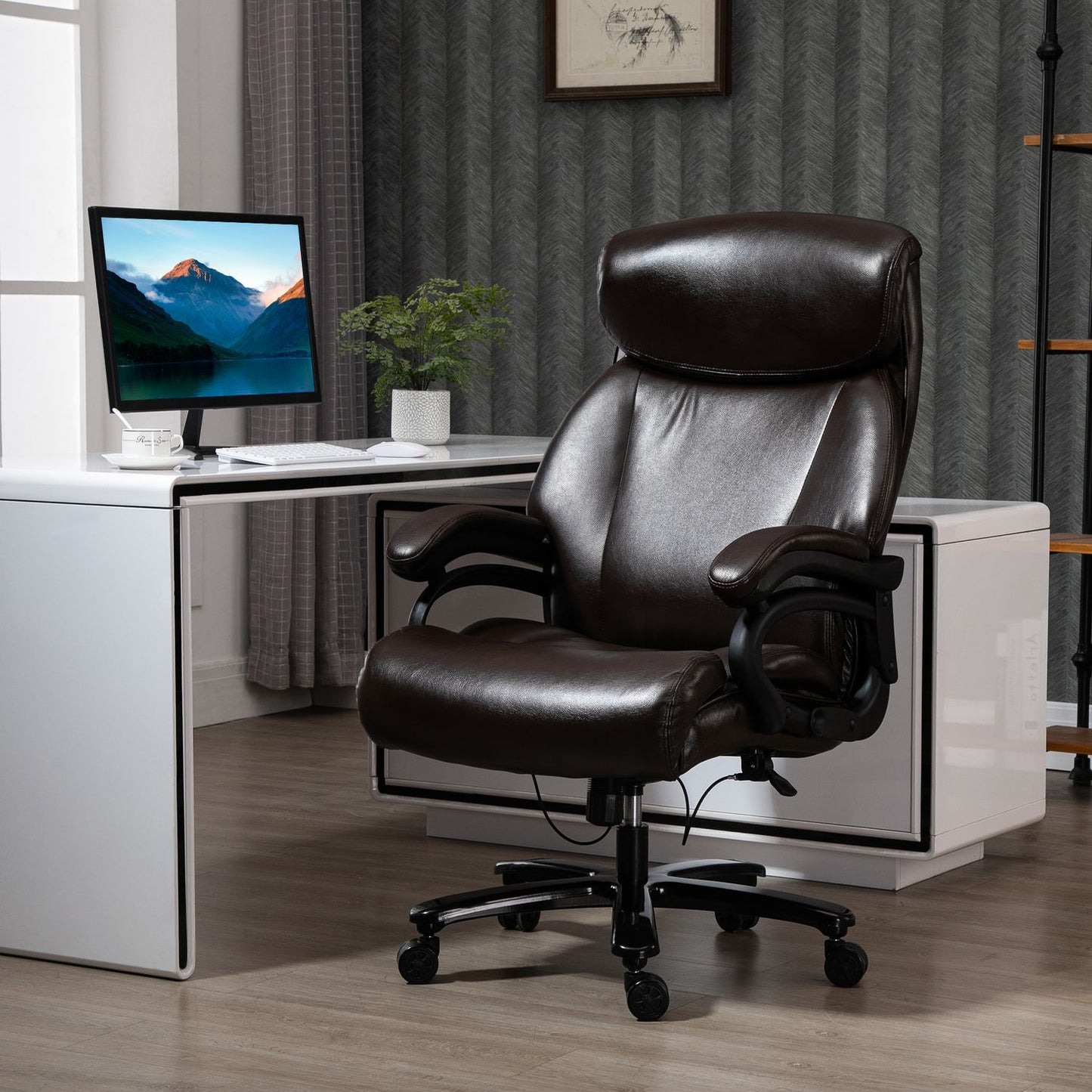 Ergonomic office chair, adjustable, 180 kg capacity