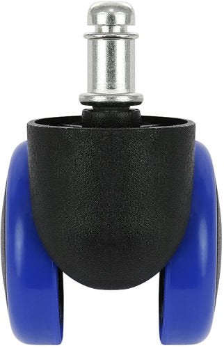 Office chair wheels - 5 pcs - blue