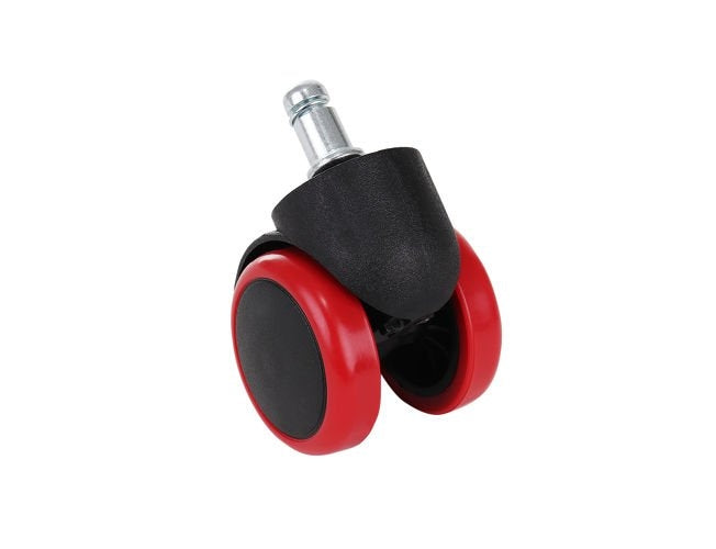 Office chair wheels - 5 pcs - red