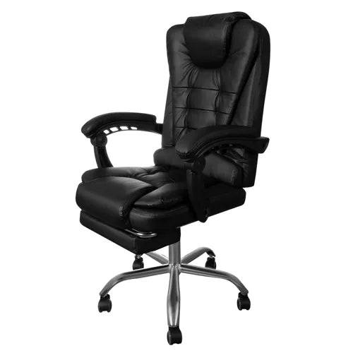 Office chair with footrest - black Malatec 23286