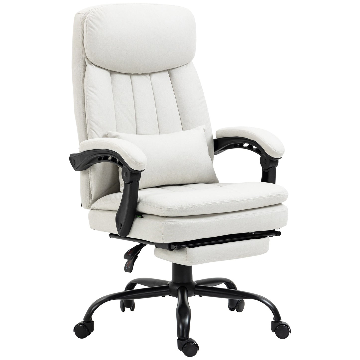 Ergonomic Cream White Executive Massage Office Chair