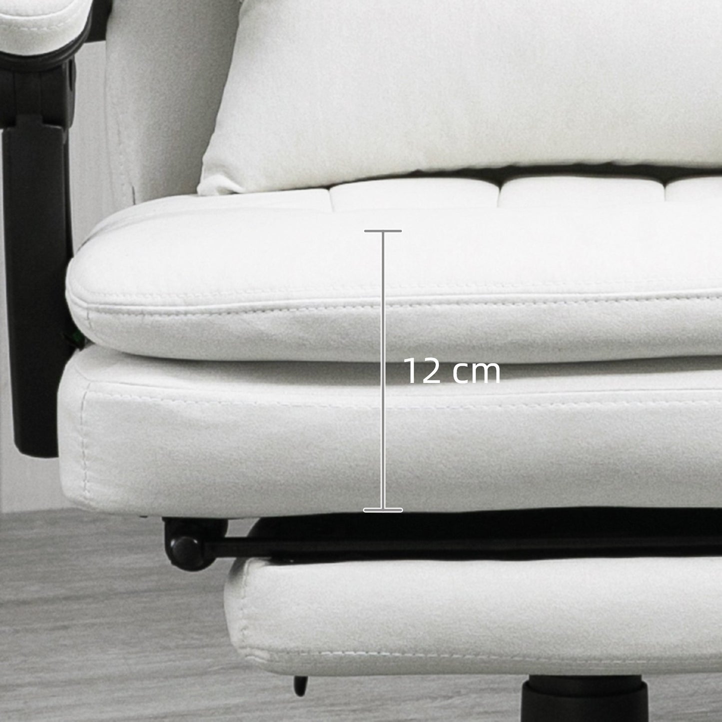 Ergonomic Cream White Executive Massage Office Chair