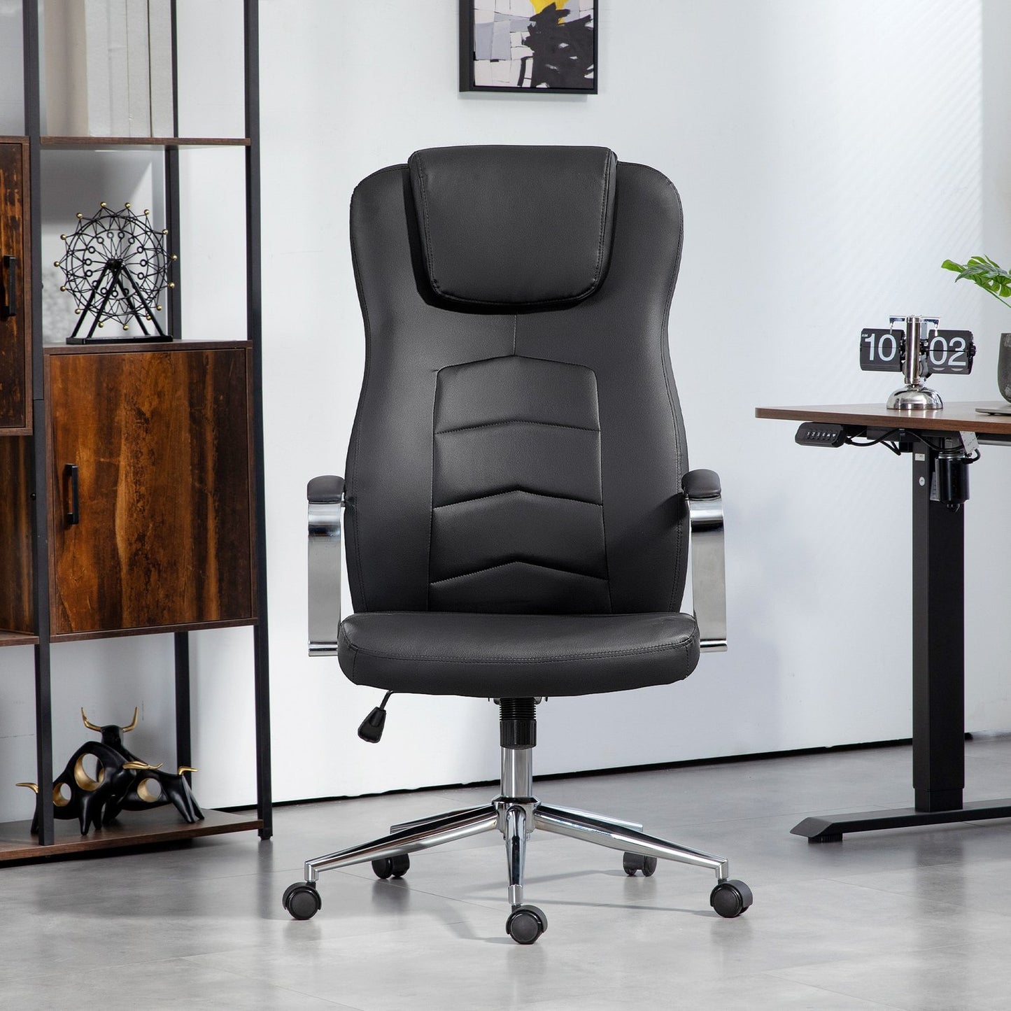 Office Chair, Swivel & Tilt, Adjustable, Black, 120 kg Capacity
