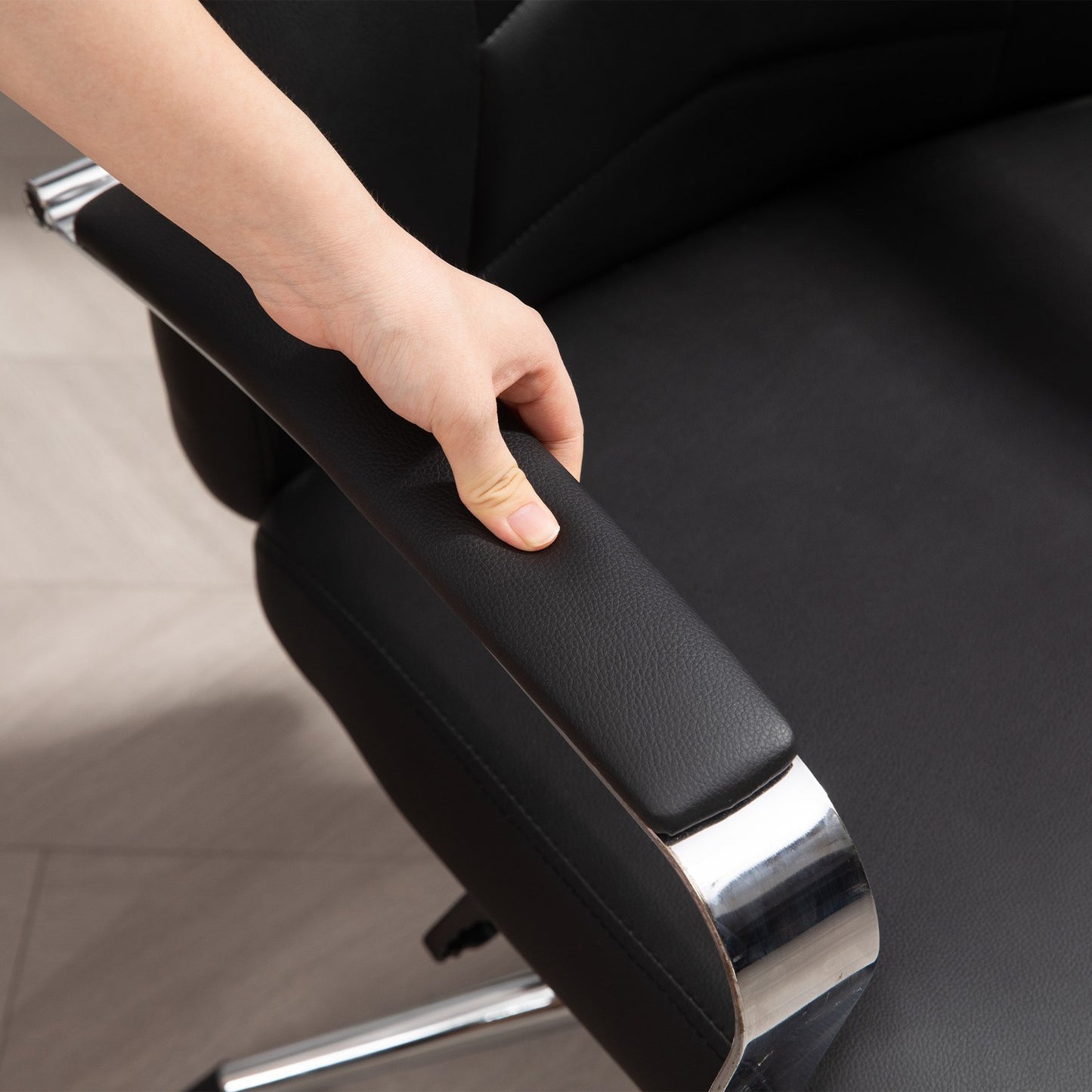 Office Chair, Swivel & Tilt, Adjustable, Black, 120 kg Capacity