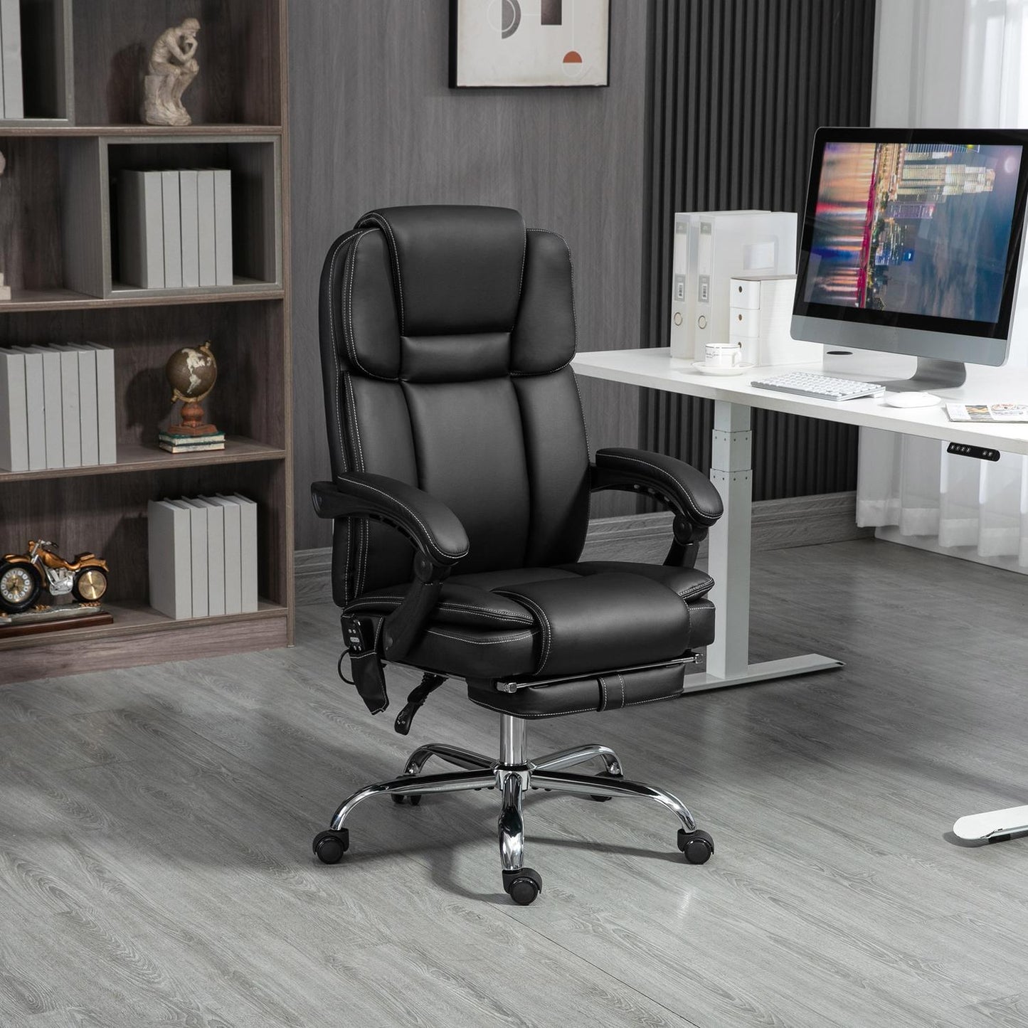 Ergonomic office chair with vibration massage & heating