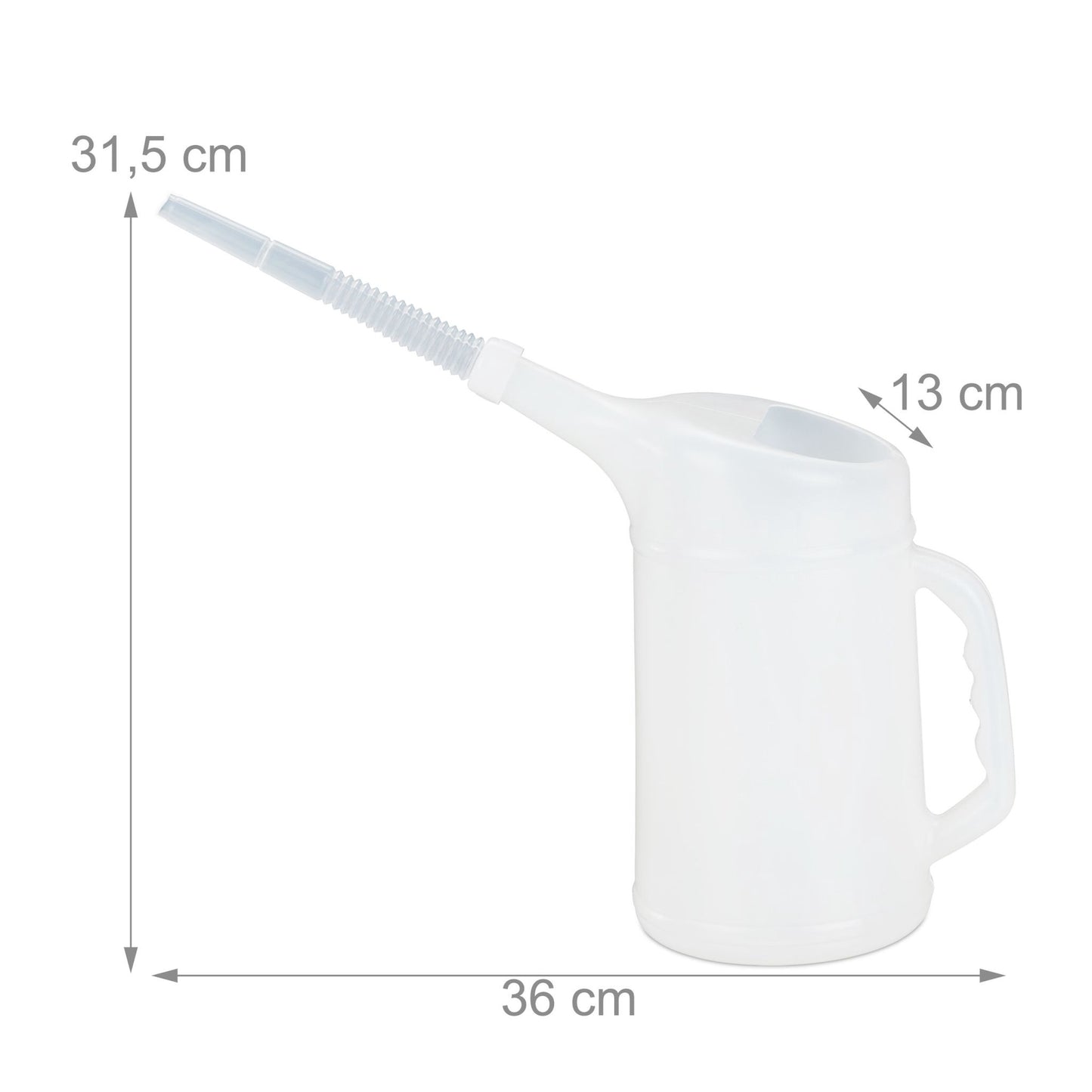 Oil jug with filler neck