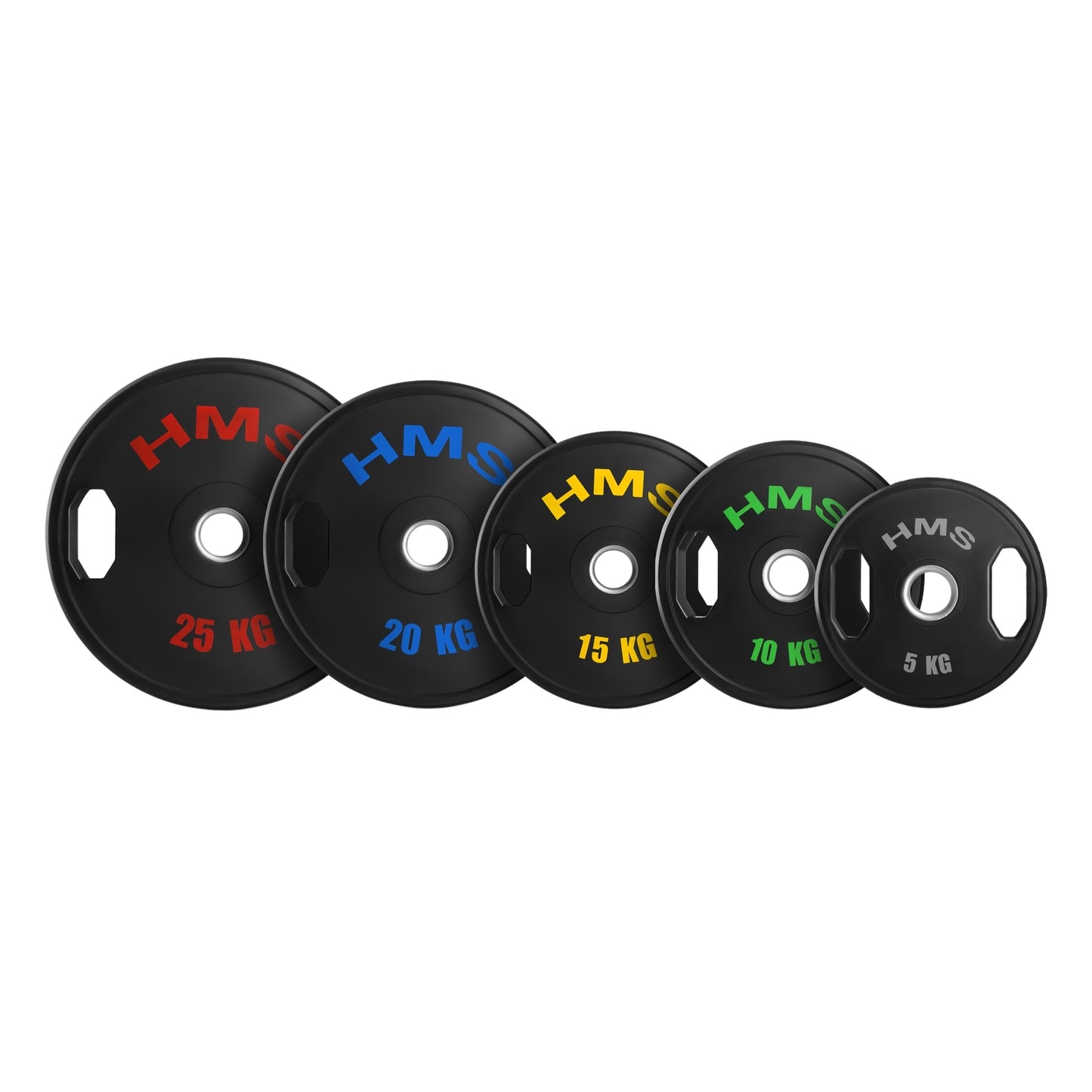 Olympic Weight Plates, 2x25kg, Steel & Virgin Rubber