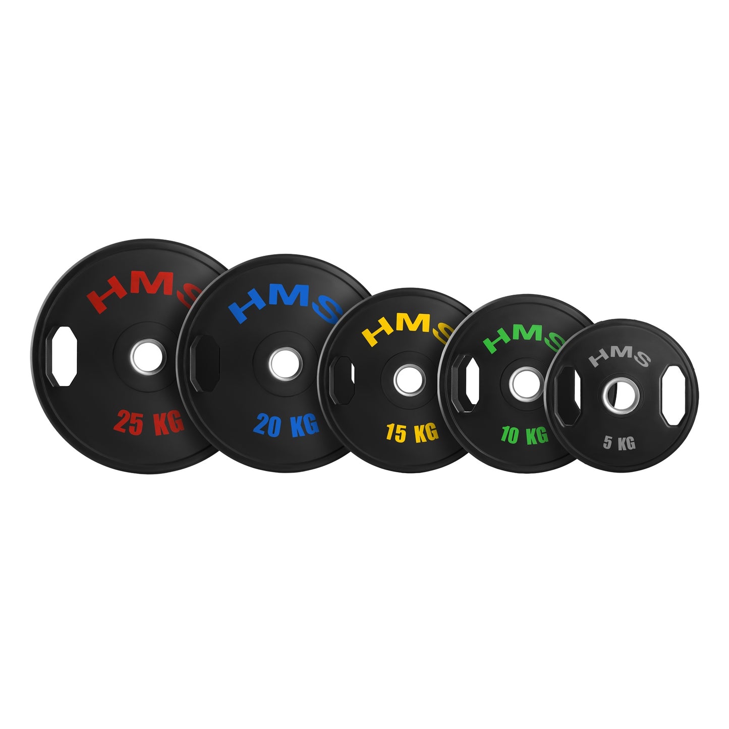 Olympic Weight Plates, Rubberized, 2 x 5 kg