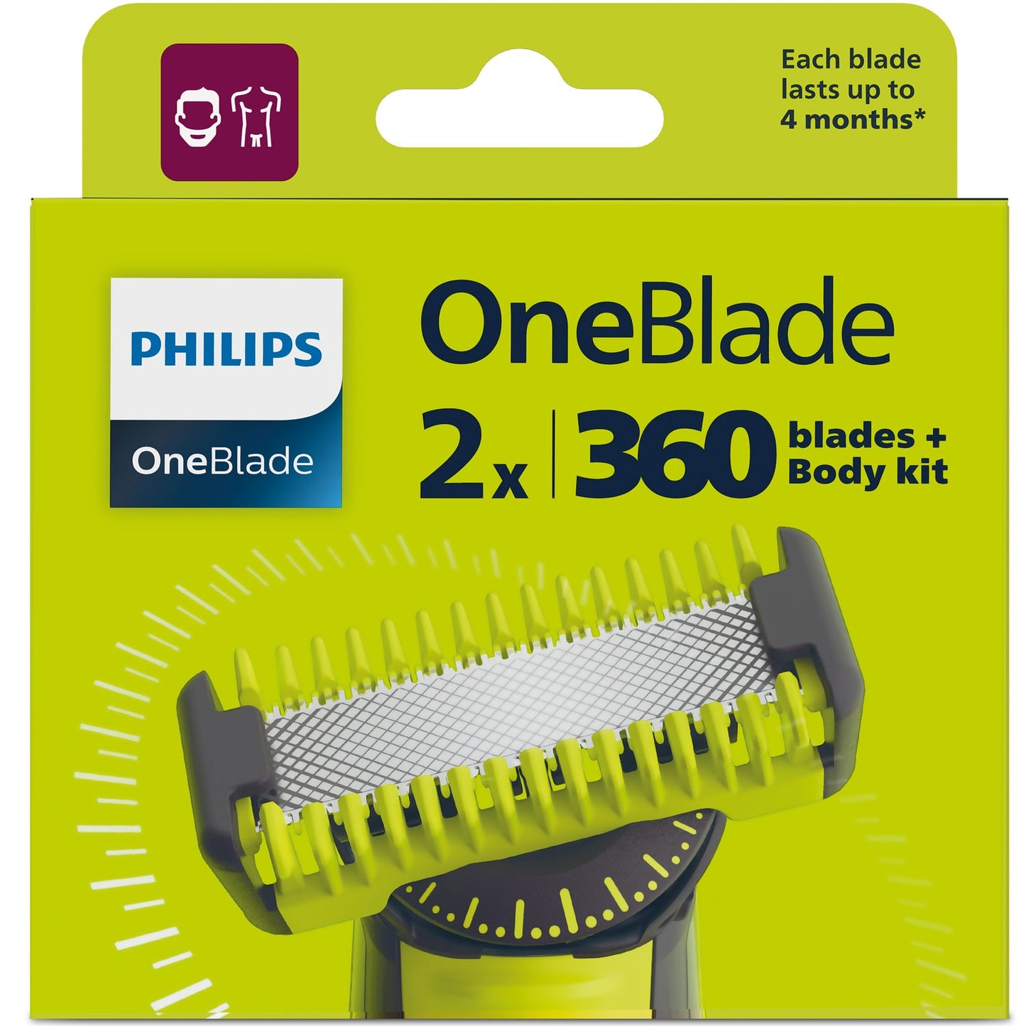 OneBlade Replacement blade QP624/50 2-pack