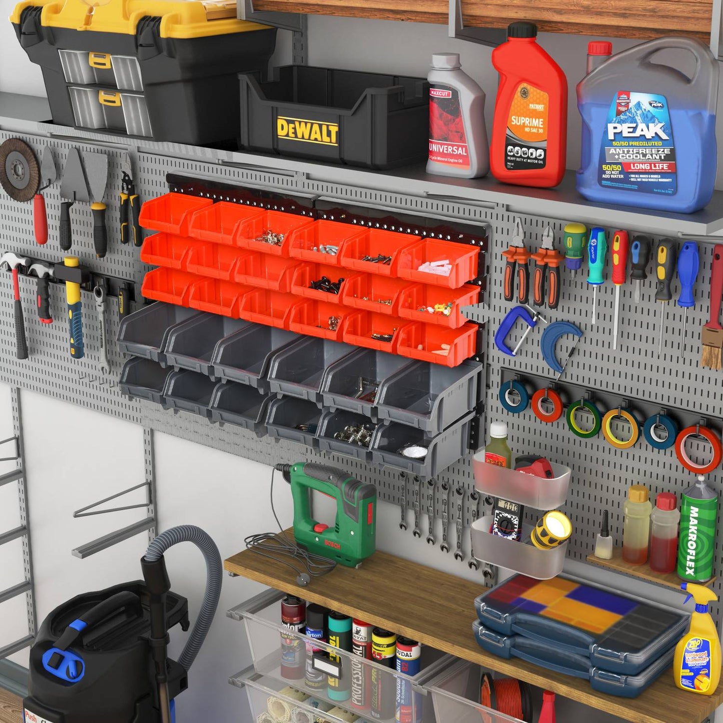 Tool holder - Open storage drawers, 2 size options