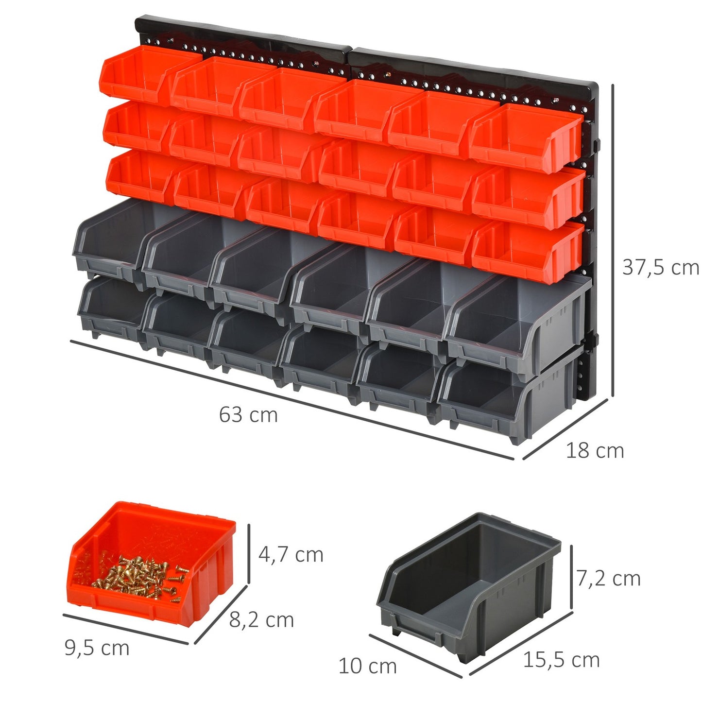 Tool holder - Open storage drawers, 2 size options