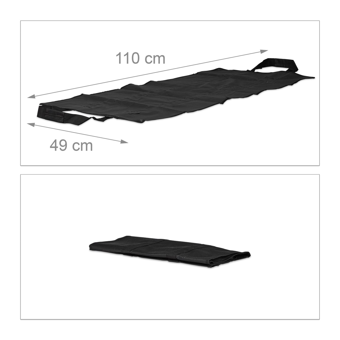 Open firewood bag with handle