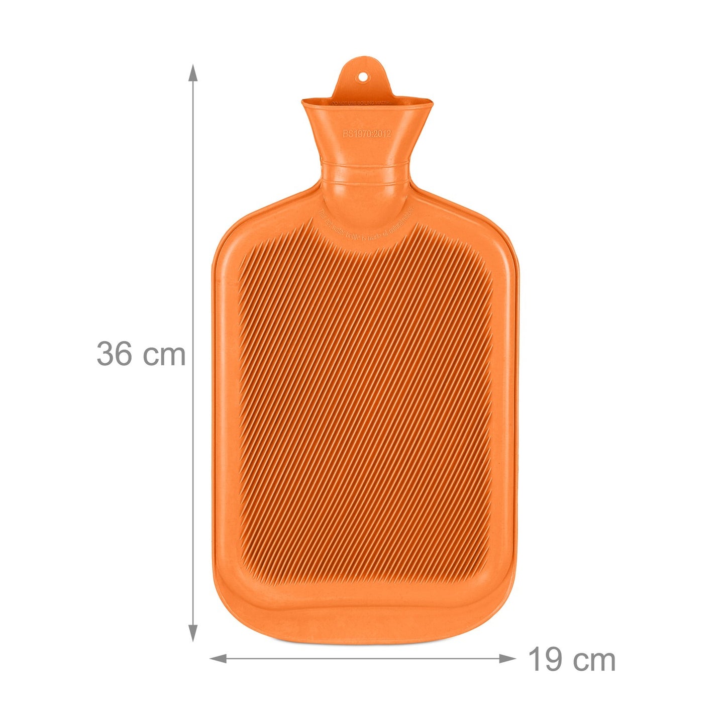 Orange Hot Water Bottle 2L – Leak-Proof, Pain Relief