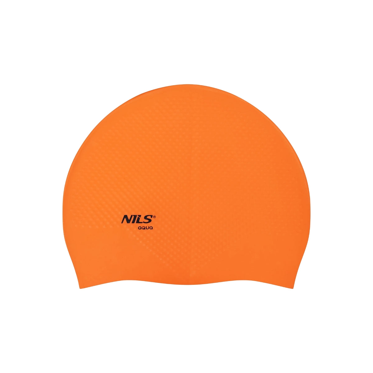 Orange Silicone Swimming Cap, Solid Color, Dots Design