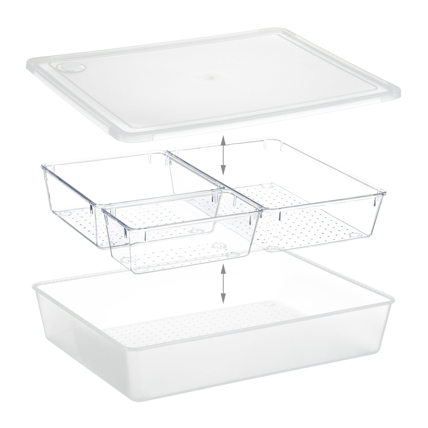 Organiser Box with 3 Removable Compartments
