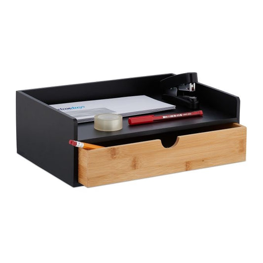 Organization box for desks in bamboo