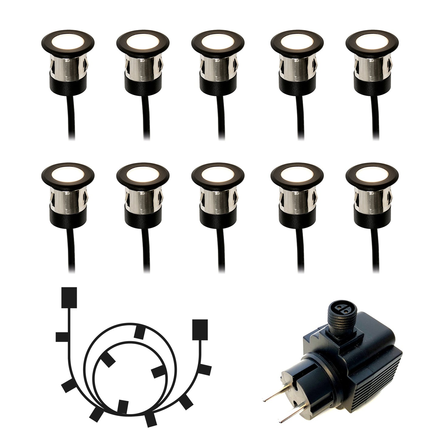 Orion recessed spot 10pcs Black
