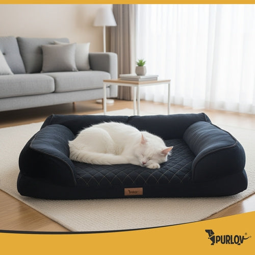 Orthopedic Pet Bed, Medium 80x65 cm, Foam, Non-Slip