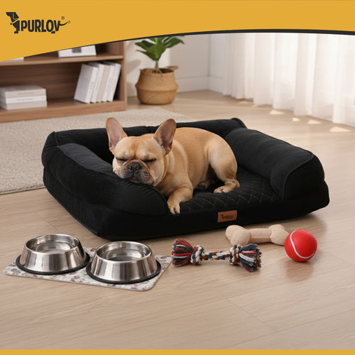 Orthopedic Pet Bed, Small, Foam, Non-Slip, Washable Cover