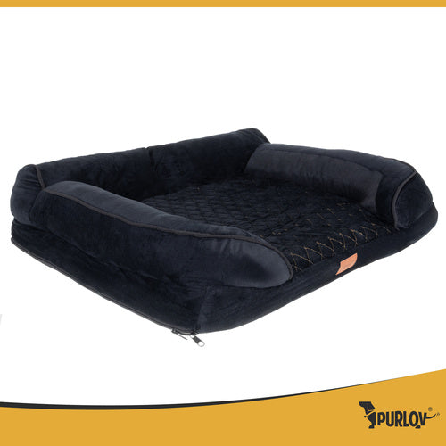 Orthopedic Pet Bed, Small, Foam, Non-Slip, Washable Cover