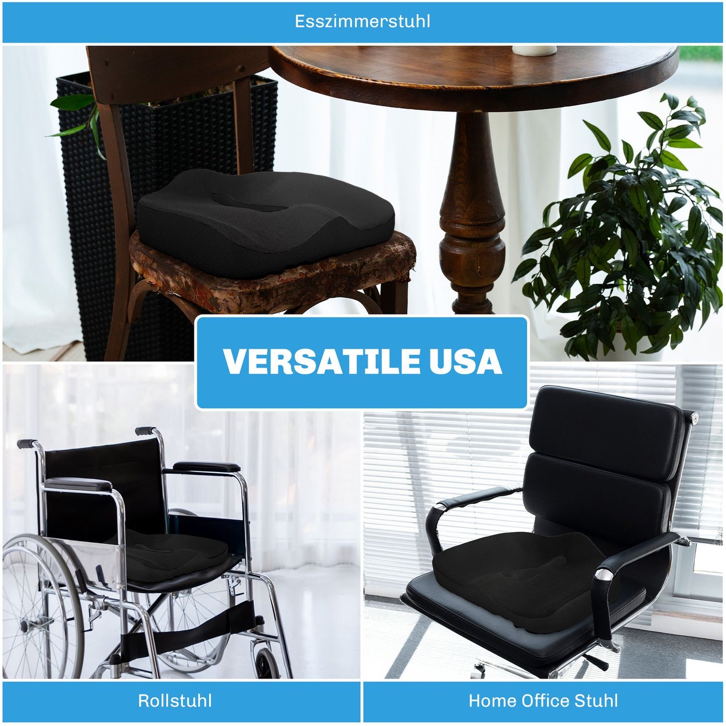 Orthopedic Memory Foam Seat Cushion for Back Pain