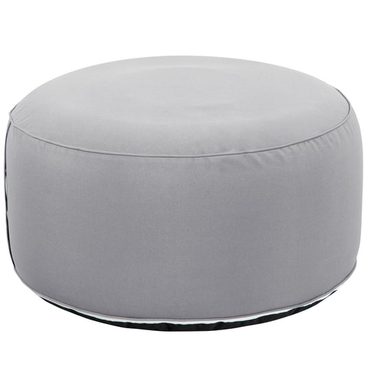 Inflatable Ottoman footstool, dark grey, 150 kg capacity