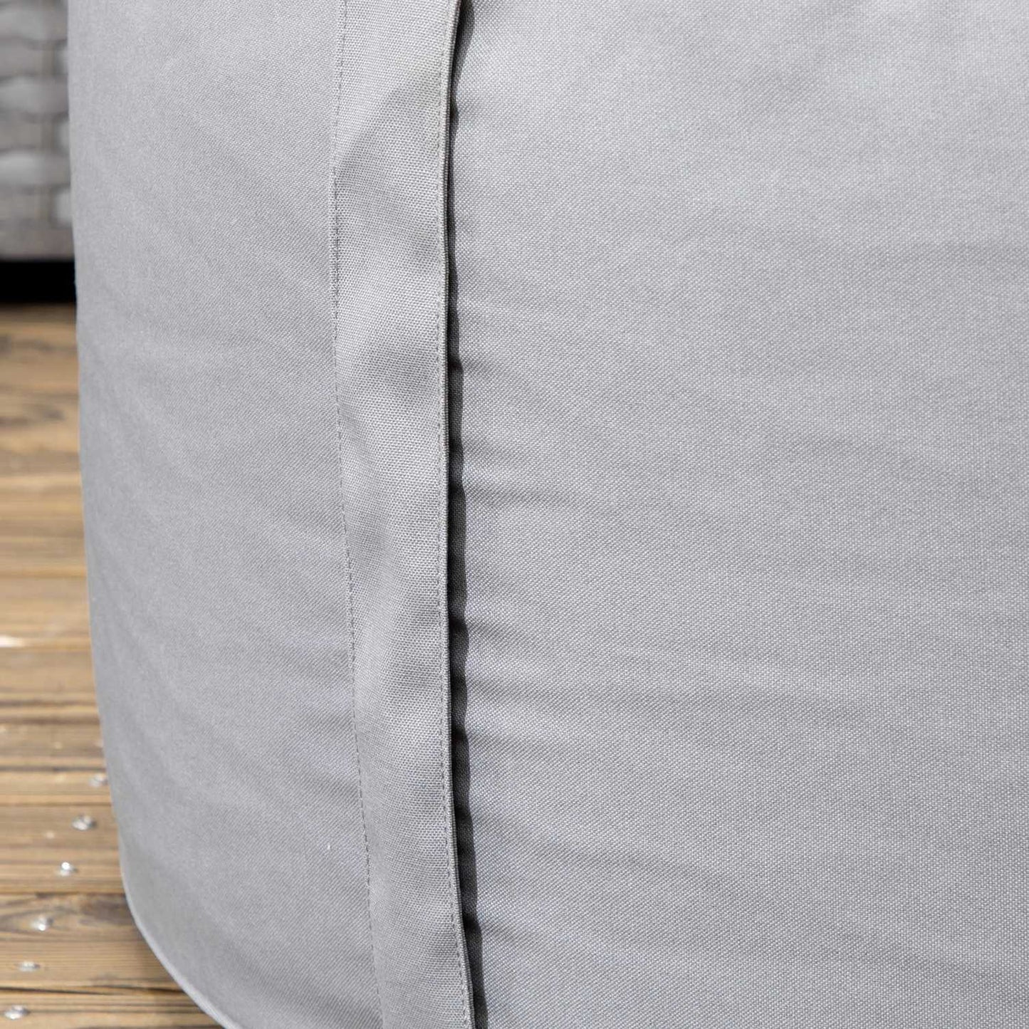 Inflatable Ottoman footstool, dark grey, 150 kg capacity