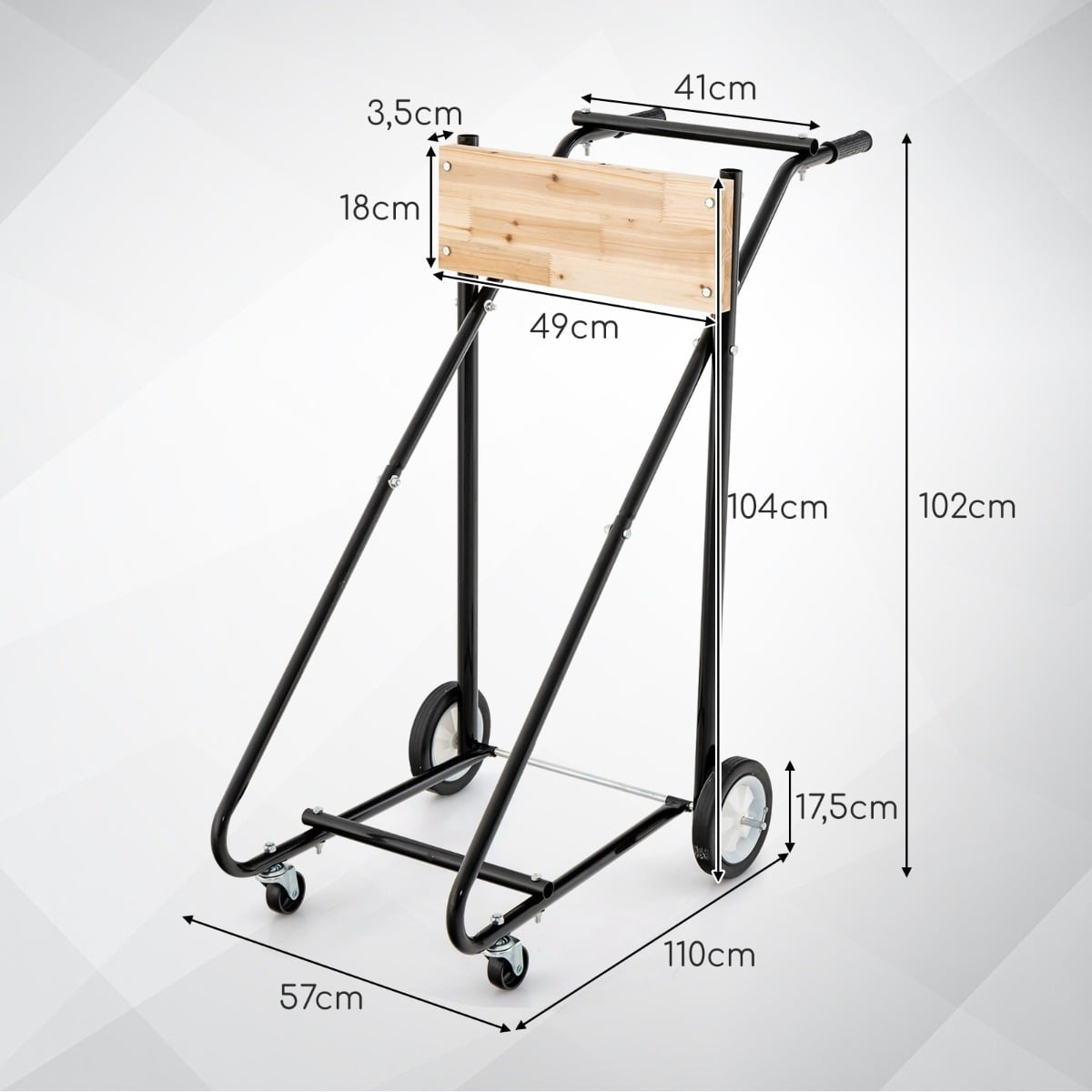 Outboard Motor Stand with Wheels, 150 KG Capacity