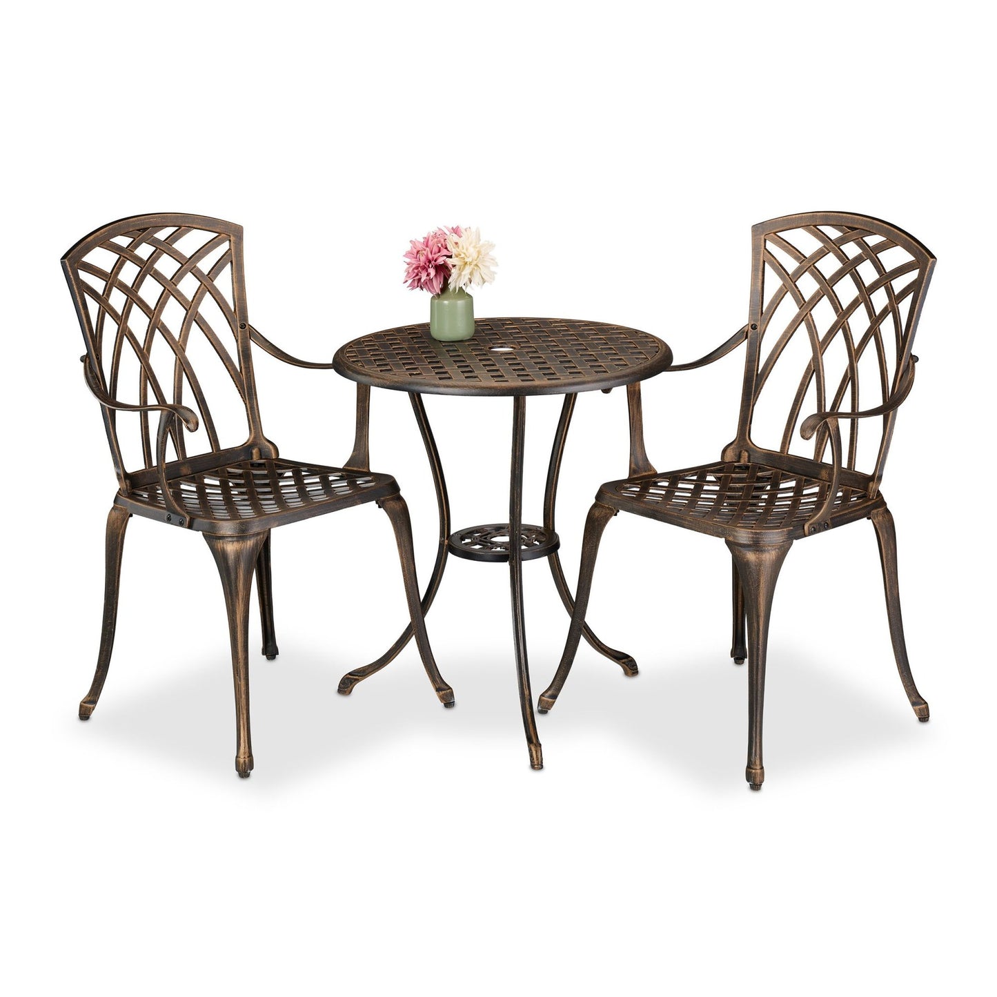 Outdoor 3-Piece Vintage Bistro Set – Table & Chairs